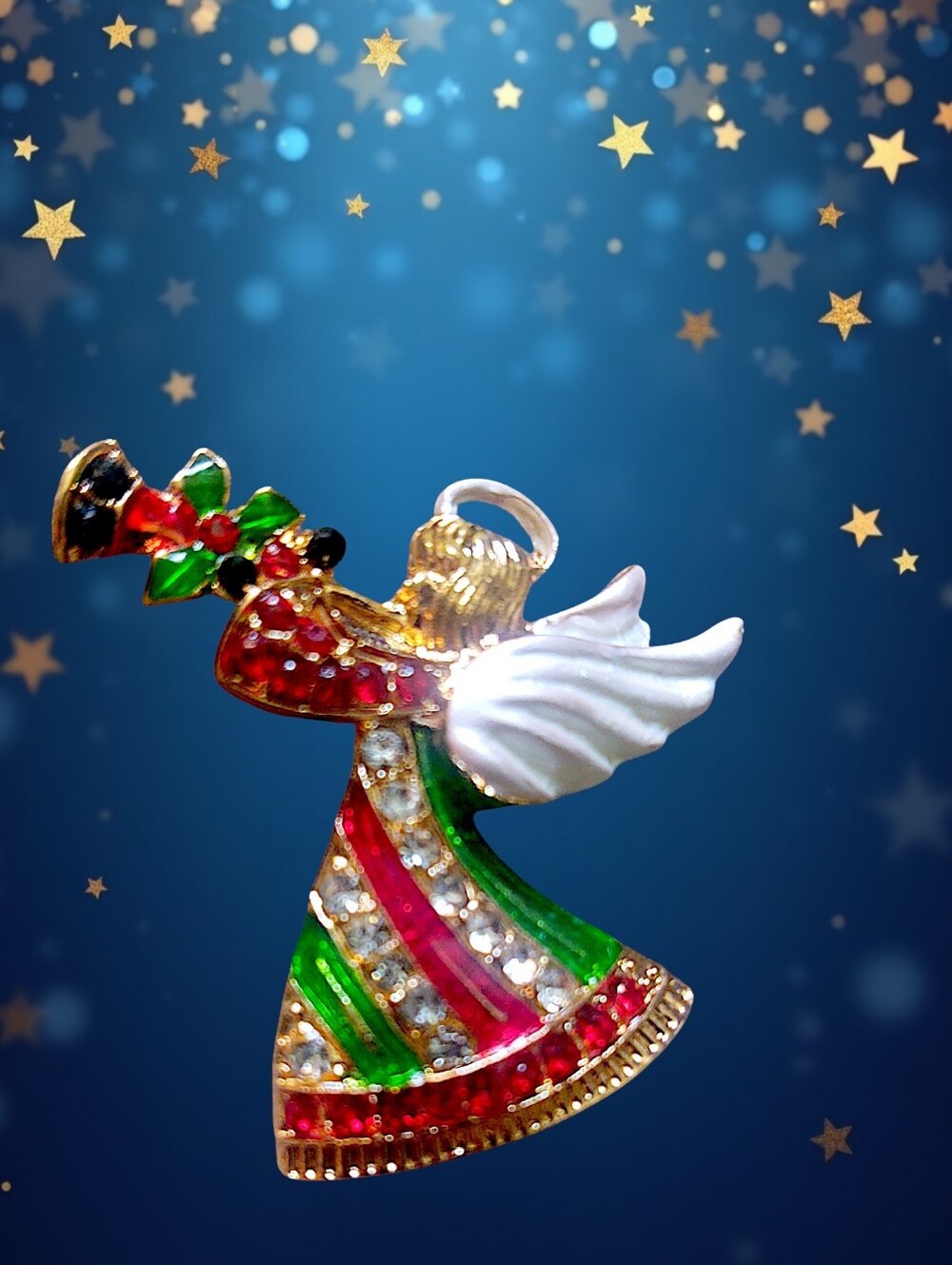 Trumpeting Angel Brooch *Christmas In July*